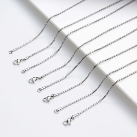 Picture of Wholesale Snake Chain Necklace, Multicolor Stainless Steel, Unisex Minimalist Gift Jewelry For Retailer, 1 Piece