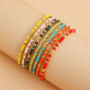 Picture of Acrylic Boho Chic Bohemia Dainty Bracelets Delicate Bracelets Beaded Bracelet Gold Plated Multicolor Round Adjustable
