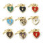 Image de Breloques La Saint Valentin en Laiton Doré Multicolore Cœur Serrure 18mm x 12mm, 1 Pièce