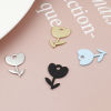 Picture of Zinc Based Alloy Flora Collection Charms Tulip Flower Multicolor Painted 23mm x 16mm, 10 PCs