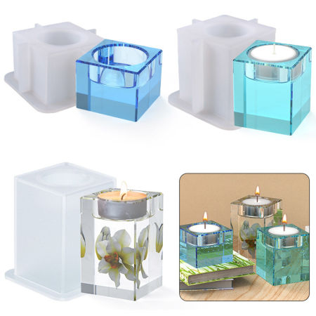 Silicone Resin Mold For Jewelry Making Candlestick White
