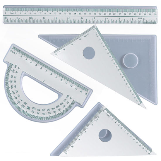 Bild von Silikon Gießform Lineal Weiß 16.1cm x 10.2cm, 1 Stück