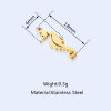 Picture of 304 Stainless Steel Ocean Jewelry Charms Multicolor Seahorse Animal Polished 18mm x 6mm