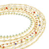 Picture of Brass Cubic Zirconia Handmade Link Chain Findings Real Gold Plated Multicolor 1 M
