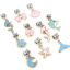 Imagen de Zamak Estilo Europeo Charm Granos Agujero Grande Sirena Plata Antigua Multicolor Esmalte 1 Juego