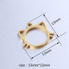 Picture of 304 Stainless Steel Pet Silhouette Charms Multicolor Cat Animal Hollow
