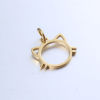 Picture of 304 Stainless Steel Pet Silhouette Charms Multicolor Cat Animal Hollow