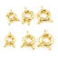 Picture of Hypoallergenic Brass Spring Ring Clasps Round Disc Real Gold Plated