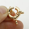 Picture of Hypoallergenic Brass Spring Ring Clasps Round Disc Real Gold Plated