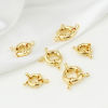 Picture of Hypoallergenic Brass Spring Ring Clasps Round Disc Real Gold Plated