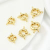 Picture of Hypoallergenic Brass Spring Ring Clasps Round Disc Real Gold Plated