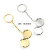 Picture of Stainless Steel Ocean Jewelry Keychain & Keyring Multicolor Round Disc Blank Stamping Tags One Side 10.8cm x 3cm, 1 Piece