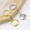 Picture of Stainless Steel Ocean Jewelry Keychain & Keyring Multicolor Round Disc Blank Stamping Tags One Side 10.8cm x 3cm, 1 Piece