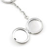 Picture of Stainless Steel Ocean Jewelry Keychain & Keyring Multicolor Round Disc Blank Stamping Tags One Side 10.8cm x 3cm, 1 Piece