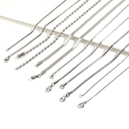 Picture of Wholesale Link Chain Necklace, Silver Tone 304 Stainless Steel, Unisex Stylish Minimalist Gift Jewelry For Retailer