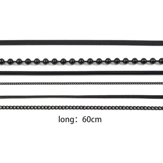 Bild von 304 Edelstahl Schmuckkette Kette Halskette Schwarz 1 Strang