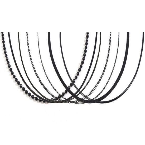 Picture of 304 Stainless Steel Link Chain Necklace Black