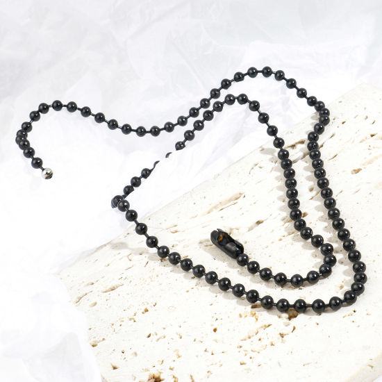 Picture of 304 Stainless Steel Link Chain Necklace Black