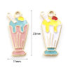 Picture of Zinc Based Alloy Charms Gold Plated Multicolor Cup Beverages Enamel