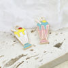 Picture of Zinc Based Alloy Charms Gold Plated Multicolor Cup Beverages Enamel