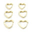 Picture of Brass Valentine's Day Lever Back Clips Earrings 14K Gold Plated Heart