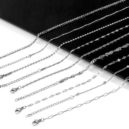 Colliers En Gros Argent Mat en 304 Acier Inoxydable, Chaînes, Unisexe Élégant Minimaliste Cadeau Bijoux pour Détaillants 1 Pièce