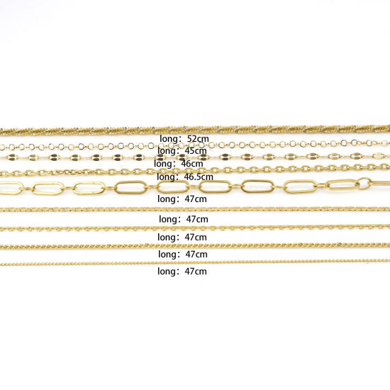 Picture of 304 Stainless Steel Link Chain Necklace Gold Plated