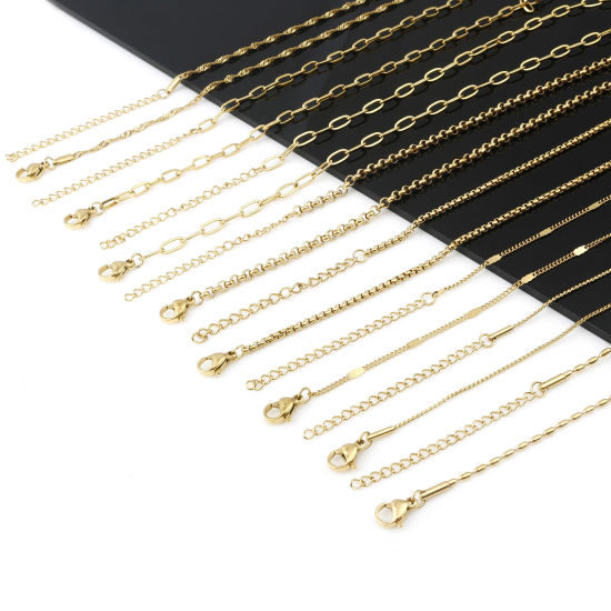 Picture of 304 Stainless Steel Link Chain Necklace Gold Plated