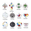 Picture of 304 Stainless Steel Charms Silver Tone Multicolor Heart Tree Enamel