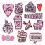 Immagine di Stoffa Patch Autoadesive Appliques DIY Scrapbooking Craft Rosa 5 Pz