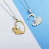Imagen de 201 Acero Inoxidable Par Colgantes Corazón Multicolor Gato 1 Par
