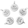Picture of Stainless Steel Flora Collection Charms Multicolor Round Disc Flower Leaves Hollow 25mm x 18mm