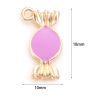 Picture of Zinc Based Alloy Charms Gold Plated Multicolor Candy Double Sided Enamel 18mm x 10mm