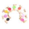 Picture of Zinc Based Alloy Charms Gold Plated Multicolor Candy Double Sided Enamel 18mm x 10mm
