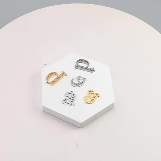 Изображение 304 Нержавеющая Сталь Подвески Строчные буквы Разноцветный Сердце ажурная резьба 1 ШТ