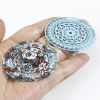 Picture of Iron Based Alloy Filigree Stamping Pendants Multicolor Round Painted 4.7cm x 4.7cm