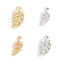 Image de Breloques en Alliage de Zinc Feuille Multicolore à Strass Transparent 10 Pcs