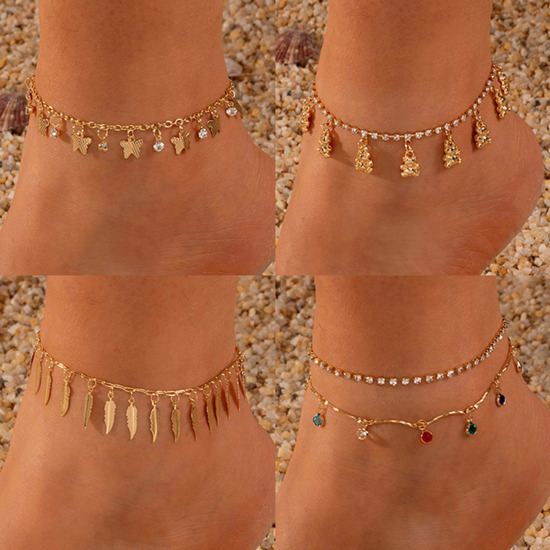 Picture of Exquisite Anklet Gold Plated Butterfly Animal Star Fish 1 Piece