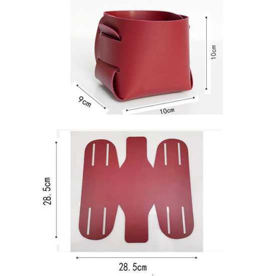 Изображение PU Leather Nordic Style Porch Desktop Storage Box Basket For Cosmetics Remote Control Sundries