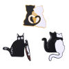 Image de Broche Epingle Mignon Couteau Chats Multicolore Émail 1 Pièce