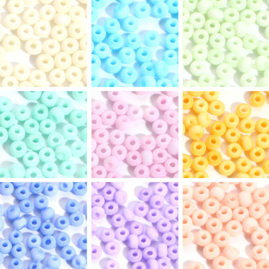 DoreenBeads. Glass Seed Beads Round Rocailles Multicolor Frosted Opaque ...