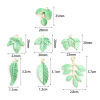 Picture of Zinc Based Alloy Leaf Gold Plated Green Painted