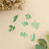 Picture of Zinc Based Alloy Leaf Gold Plated Green Painted