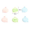 Picture of Zinc Based Alloy Charms Multicolor Dialog Box Word Message Painted 18mm x 18mm