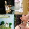 Picture of Cotton Braided Tassel Pendants Rainbow Multicolor Handmade 4cm x 3.5cm