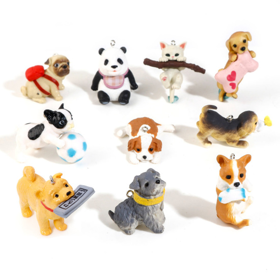 Picture of Resin Cute Pendants Animal Multicolor 3D