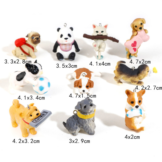 Picture of Resin Cute Pendants Animal Multicolor 3D