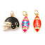 Picture of Brass Sport Charms 14K Gold Plated Multicolor Football Enamel
