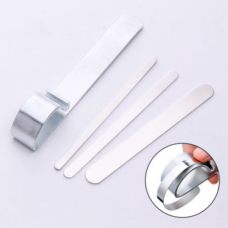 Aluminio Herramientas de joyería Rectángulo Tono de Plata 1 Unidad