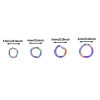 Picture of 100 PCs Vacuum Plating Stainless Steel Open Jump Rings Findings Round Multicolor